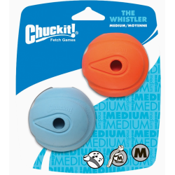 Balle Chuckit! The Whistler – Taille M (6 cm) – Pack de 2
