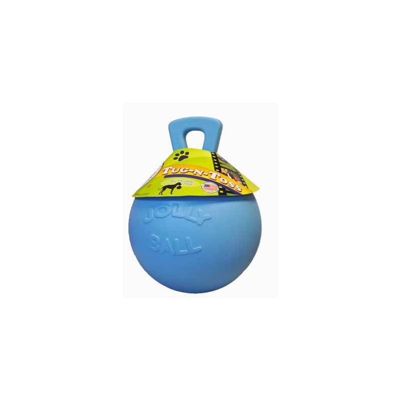 Balle Jolly Tug-n-Toss – Bleu – 15 cm - Parfum Myrtille