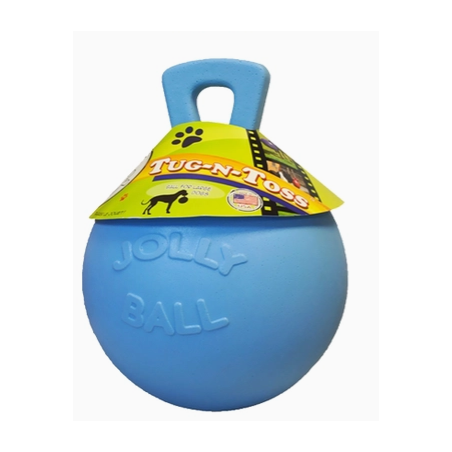 Balle Jolly Tug-n-Toss – Bleu – 15 cm - Parfum Myrtille